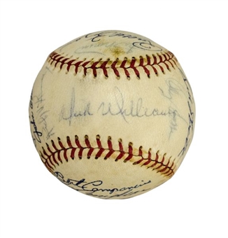 1973 Oakland Athletics World Series Champions Team Signed OAL Cronin Baseball(26 Signatures including Jackson and Hunter)